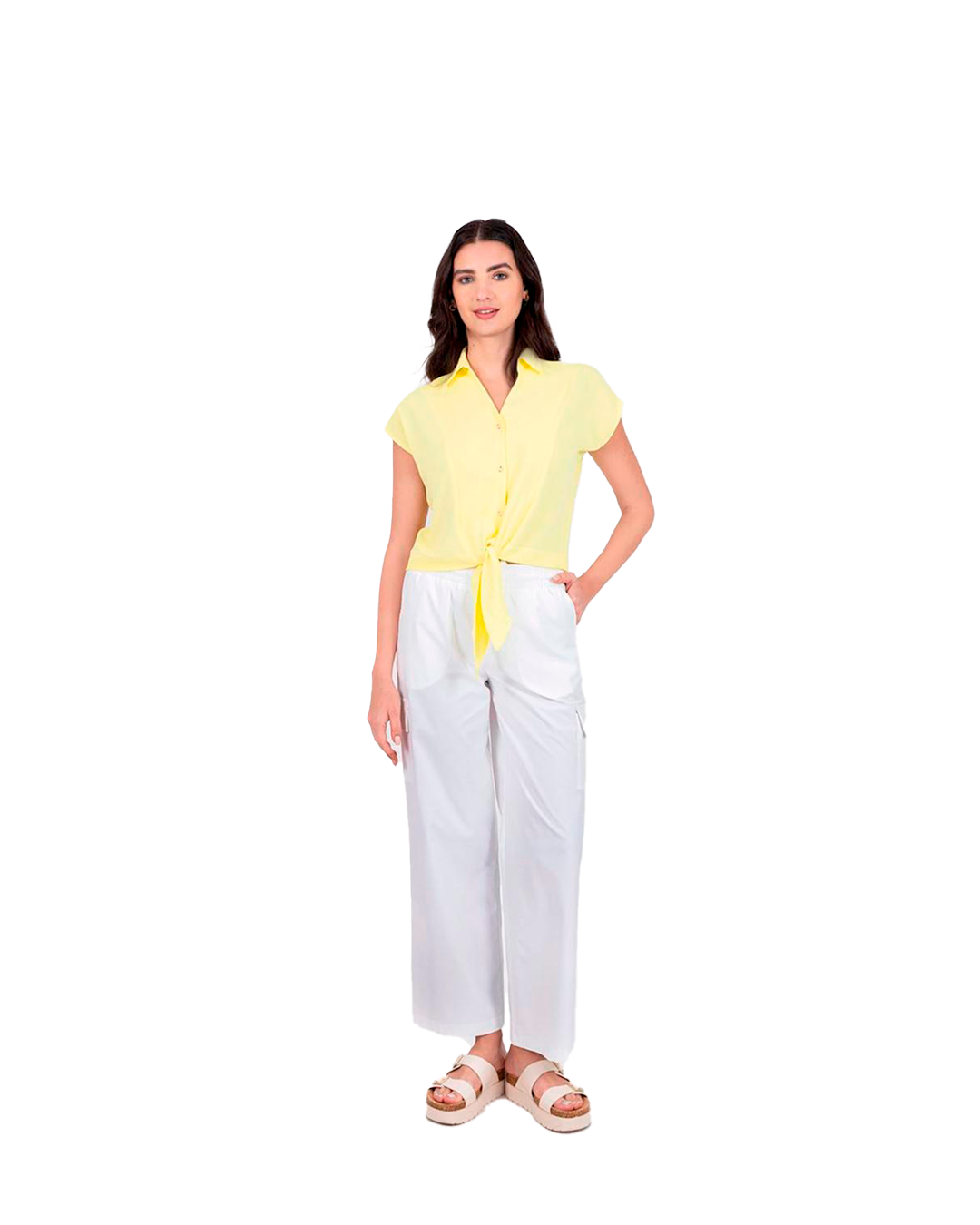 Camisa de Manga Corta con Cinta en la Cintura SALSA