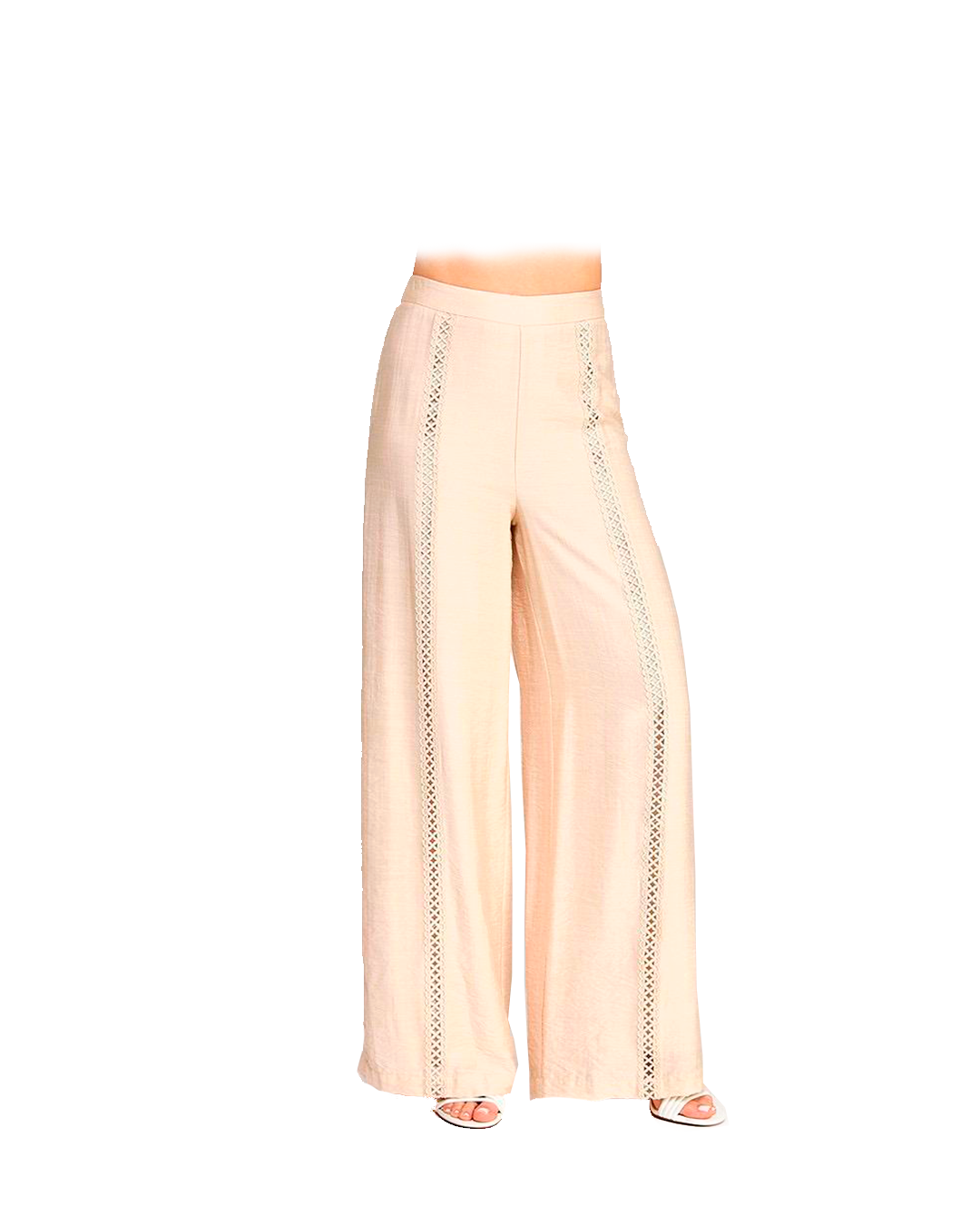 Pantalón Beige de Lino con Bordado para Dama SALSA